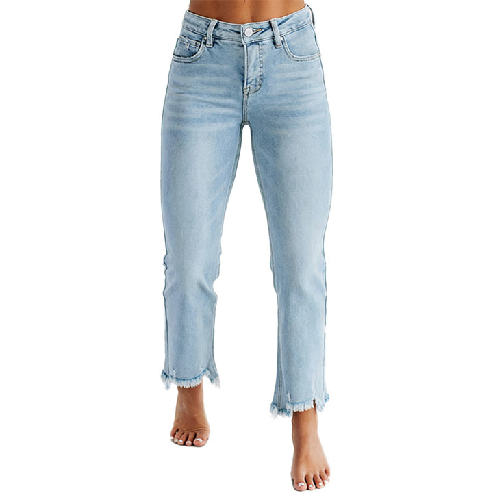 Cropped Straight Leg Jeans