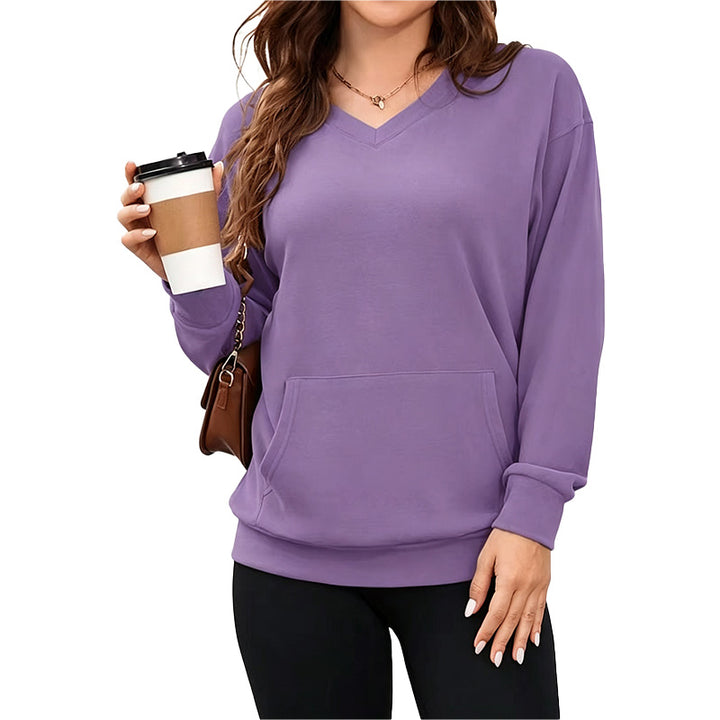 Relaxed V-Neck Sweatshirt