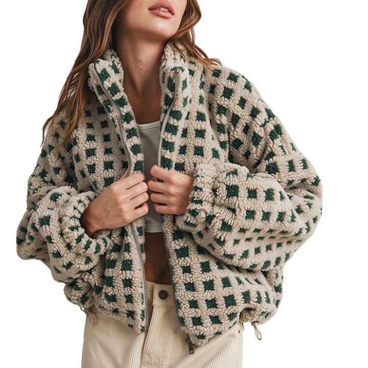 Oversized Sherpa Fleece Jacket