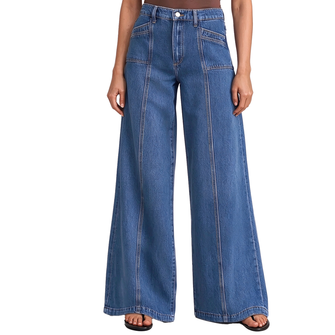 High-Waisted Wide-Leg Jeans
