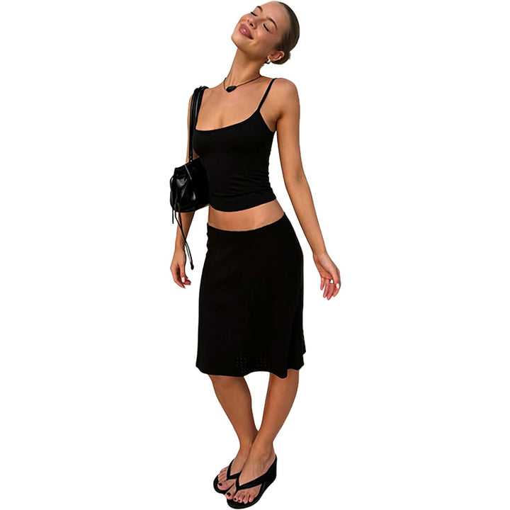 Relaxed Tank & Midi Skirt Set