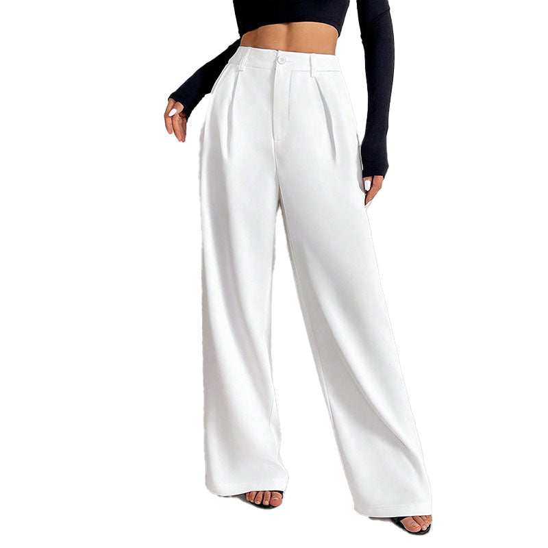 High Waist Pleated Wide Leg Pants