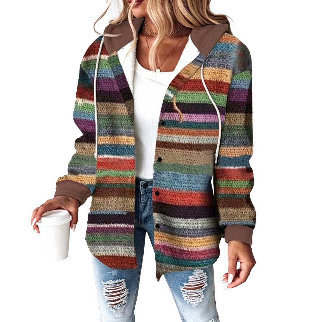 Plaid Hooded Button-Up Shacket