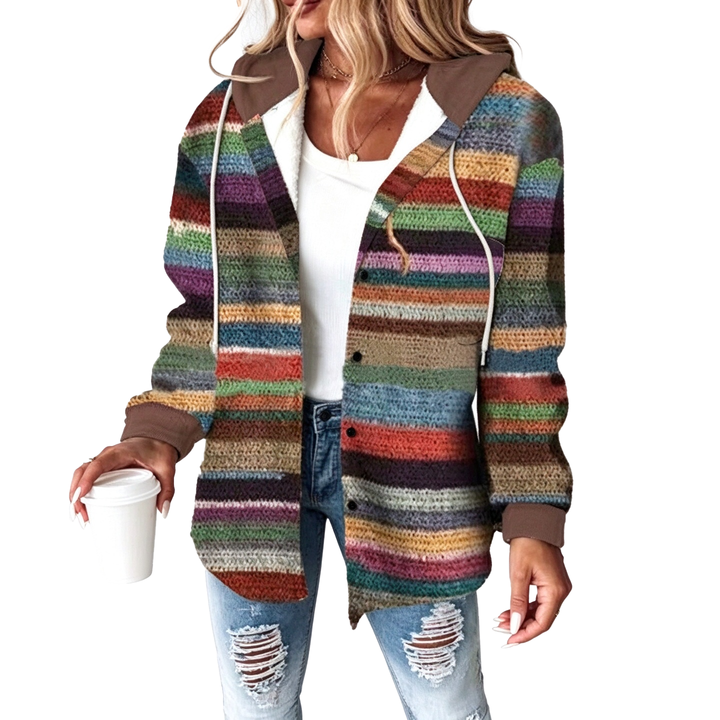 Plaid Hooded Button-Up Shacket