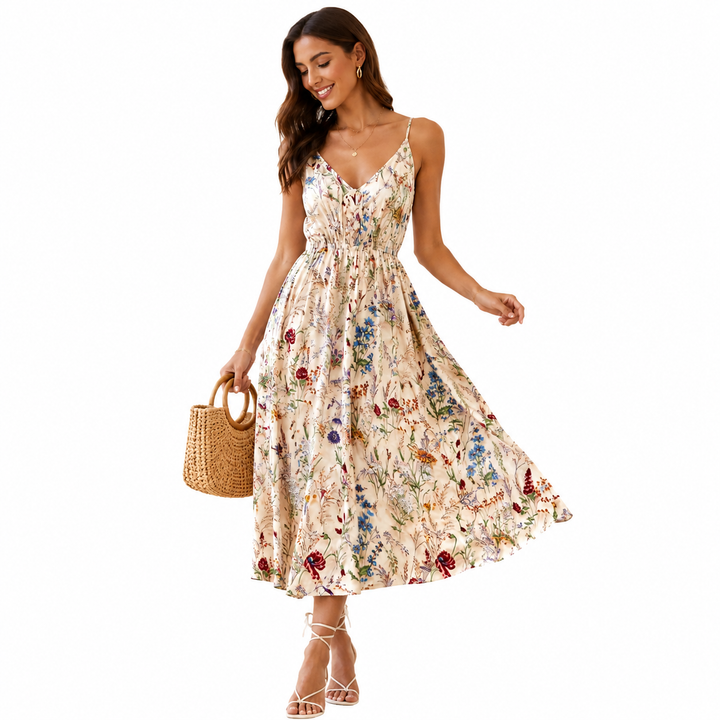 Boho Floral Slip Dress