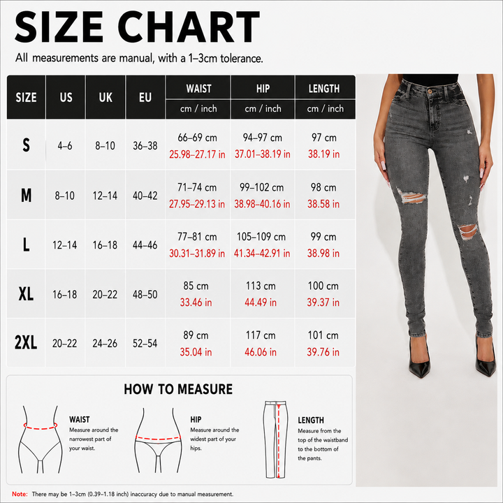 High Waist Distressed Skinny Jeans