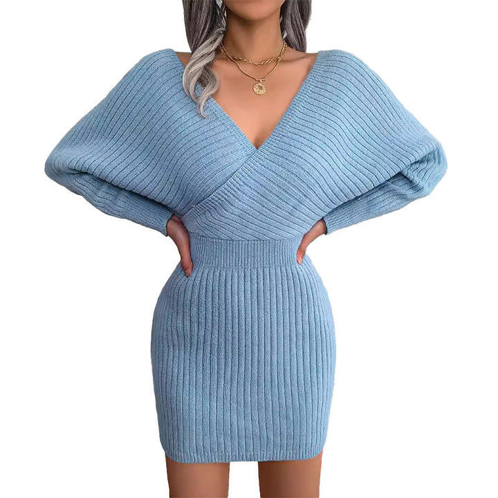 Off Shoulder Knit Mini Dress