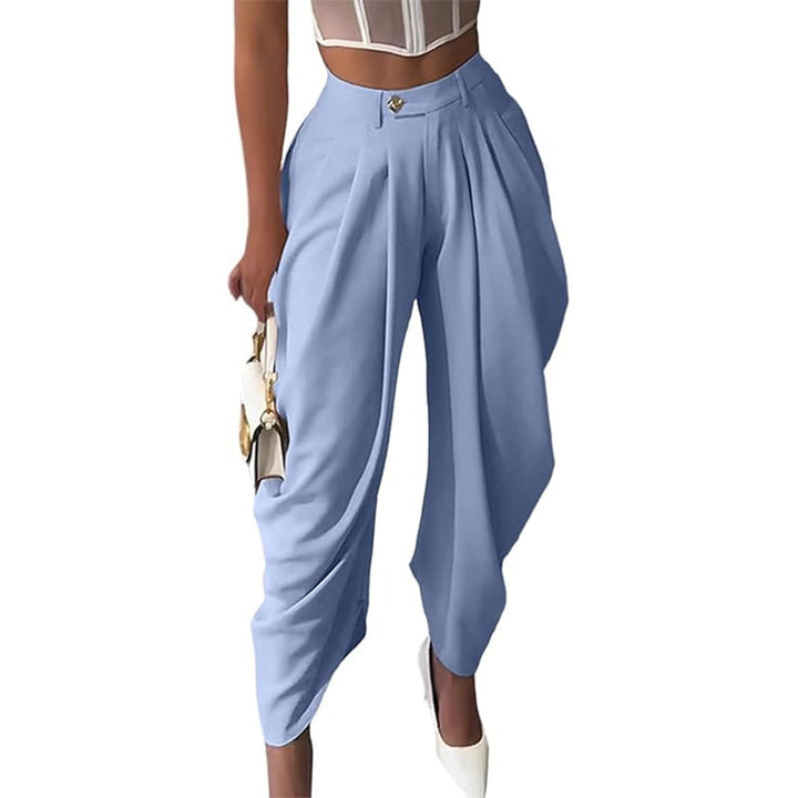 High Waisted Pleated Wide Leg Pants