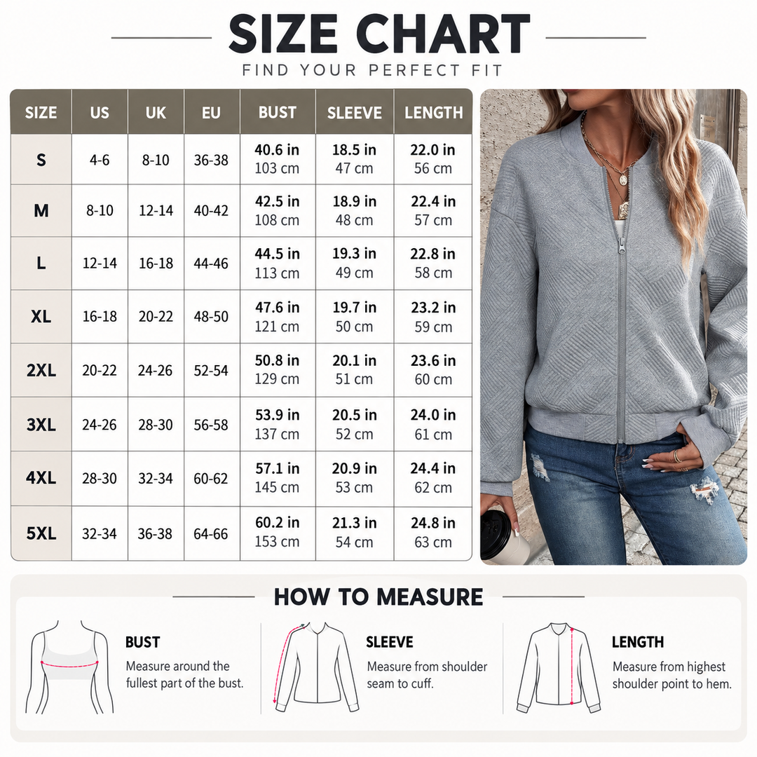 Textured Zip-Up Knit Jacket
