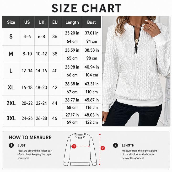 Cable Knit Zip Pullover