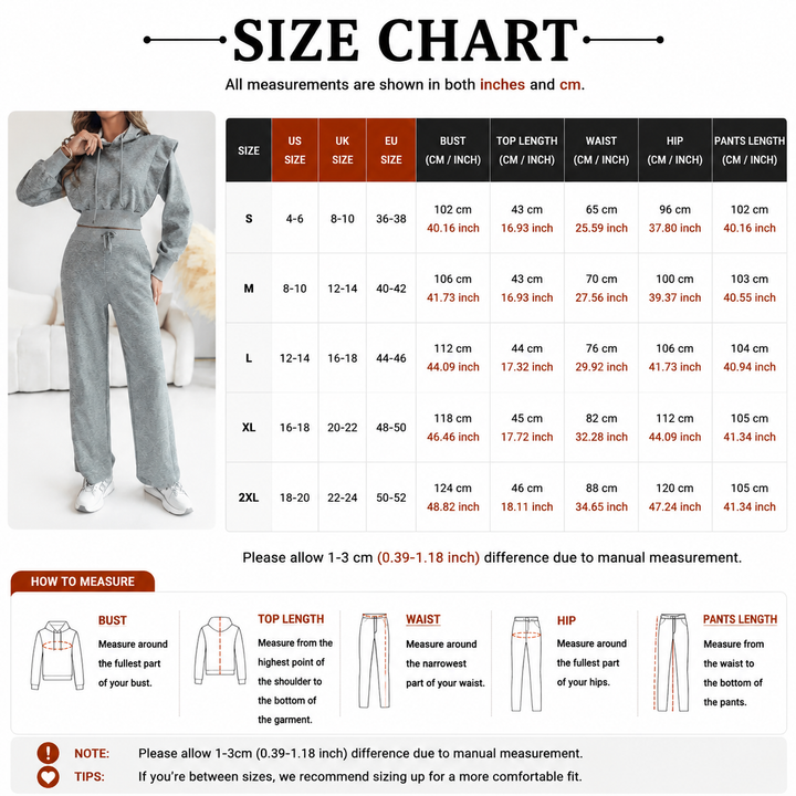 Cropped Hoodie Two-Piece Lounge Set