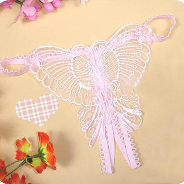 Cute Butterfly C-String – Sheer Open Gusset Minimal Panty