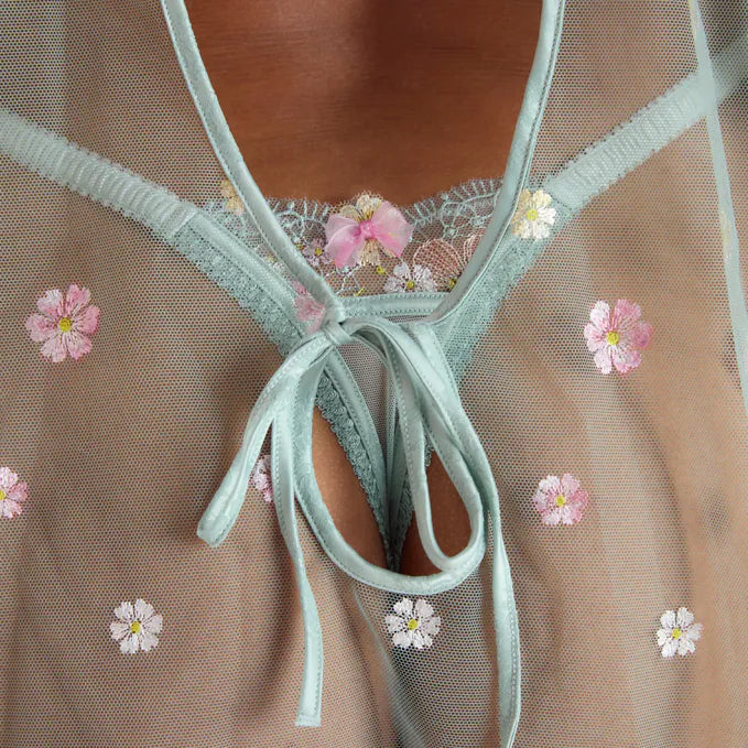 Women’s Sheer Printed Lingerie Set