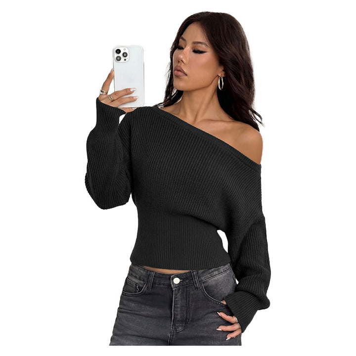 Off-Shoulder Ribbed Sweater