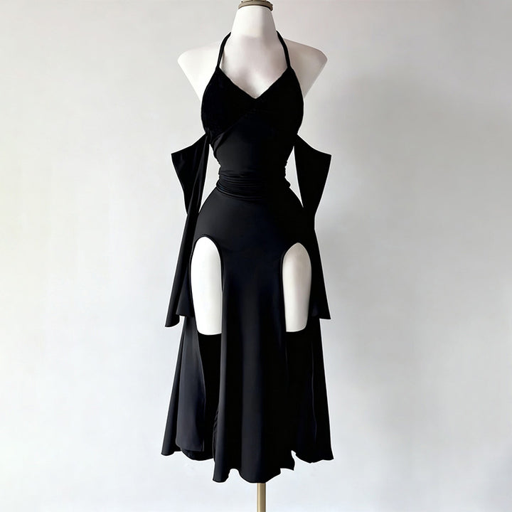 Cutout Halter Maxi Dress