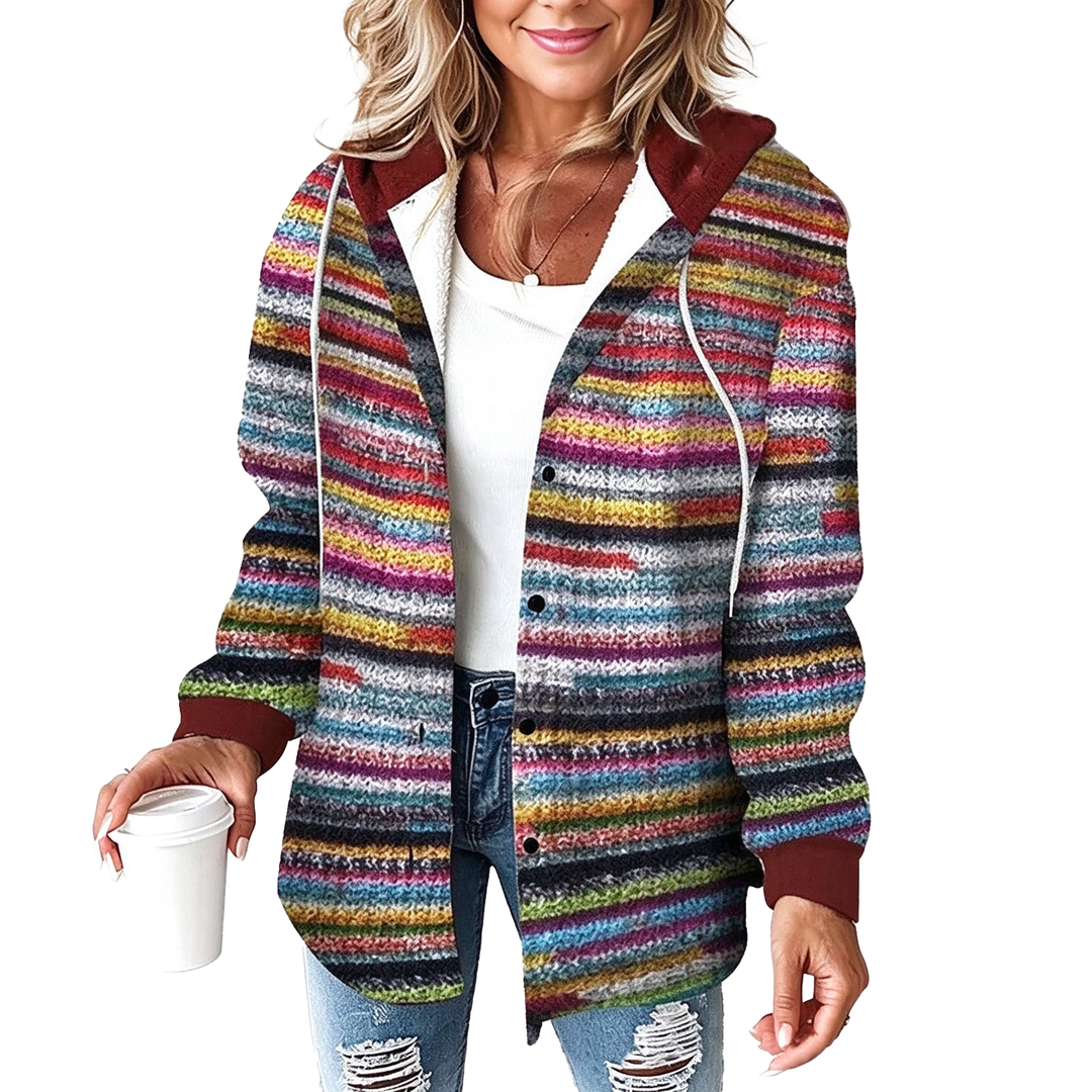 Plaid Hooded Button-Up Shacket