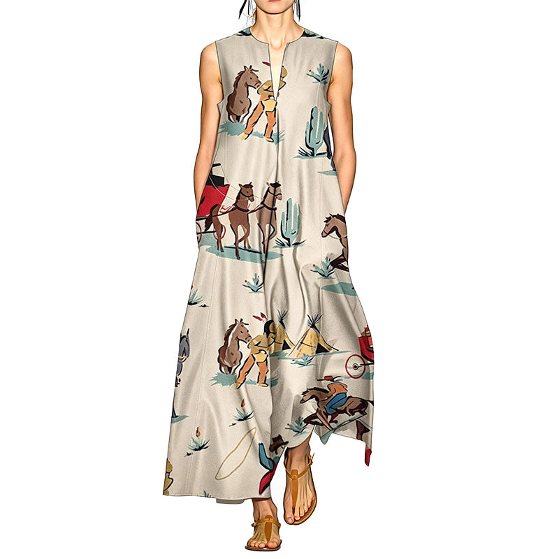 Zip Front Maxi Dress