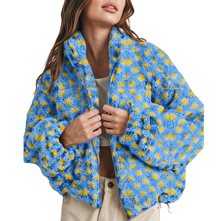 Oversized Sherpa Fleece Jacket