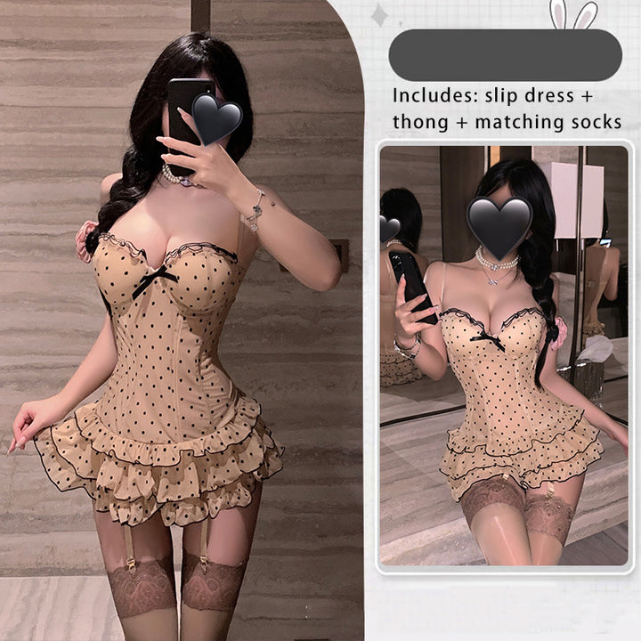Polka Dot Corset Mini Dress