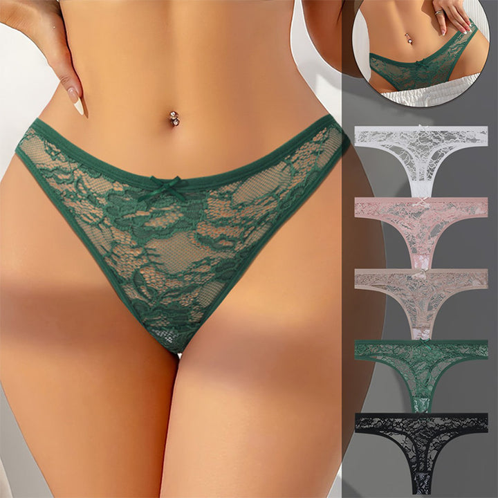 Floral Lace Thong Panties
