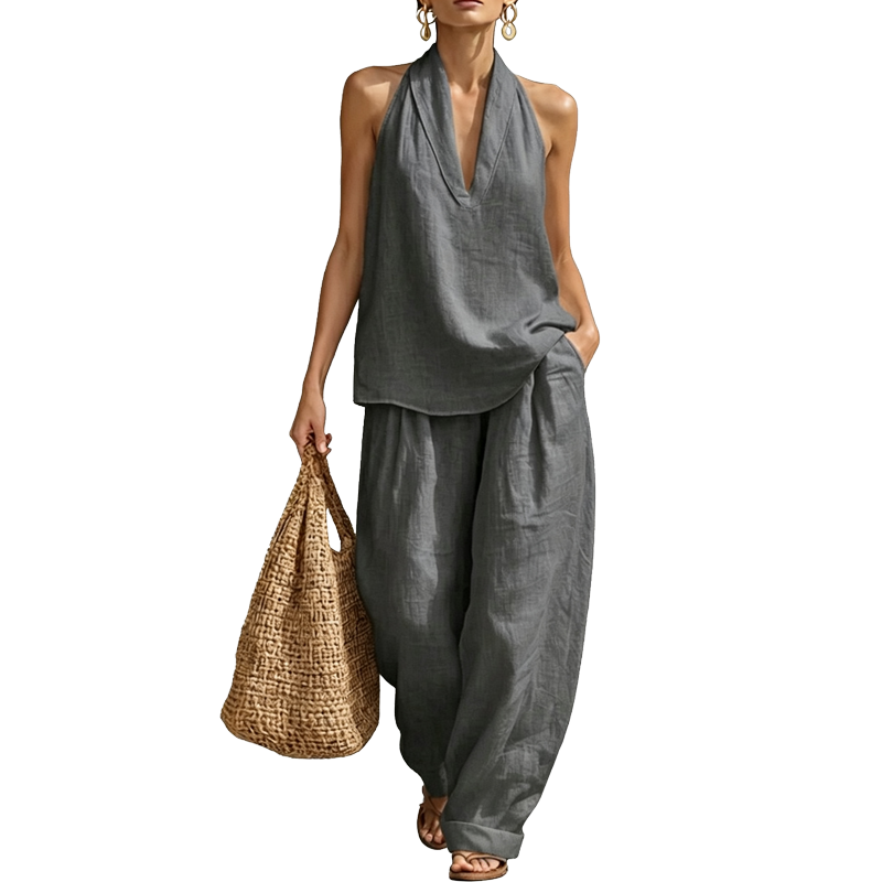 Effortless Halter Two-Piece Set