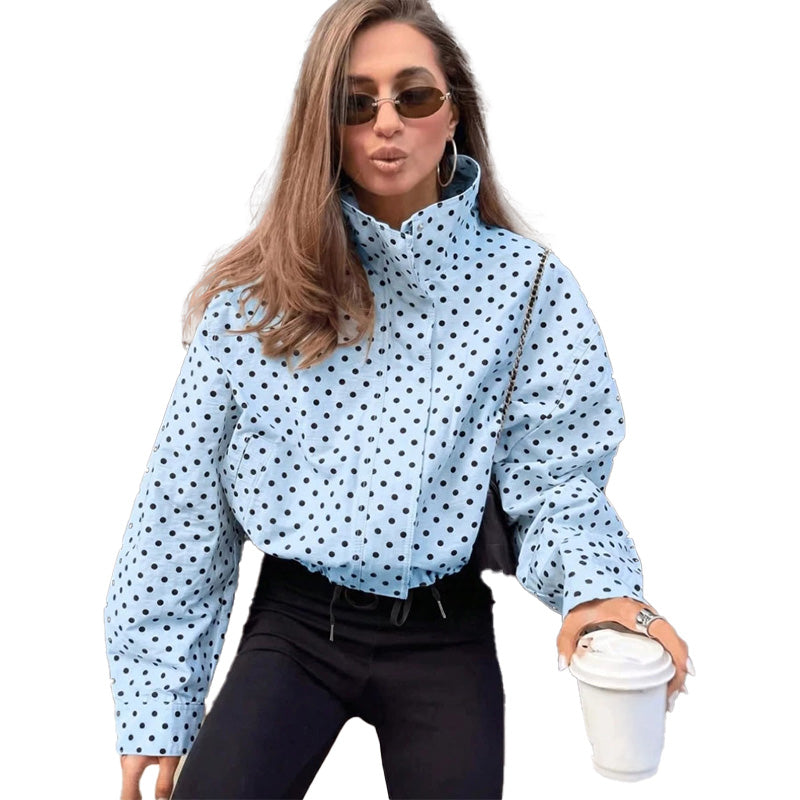 Polka Dot Pocket Jacket