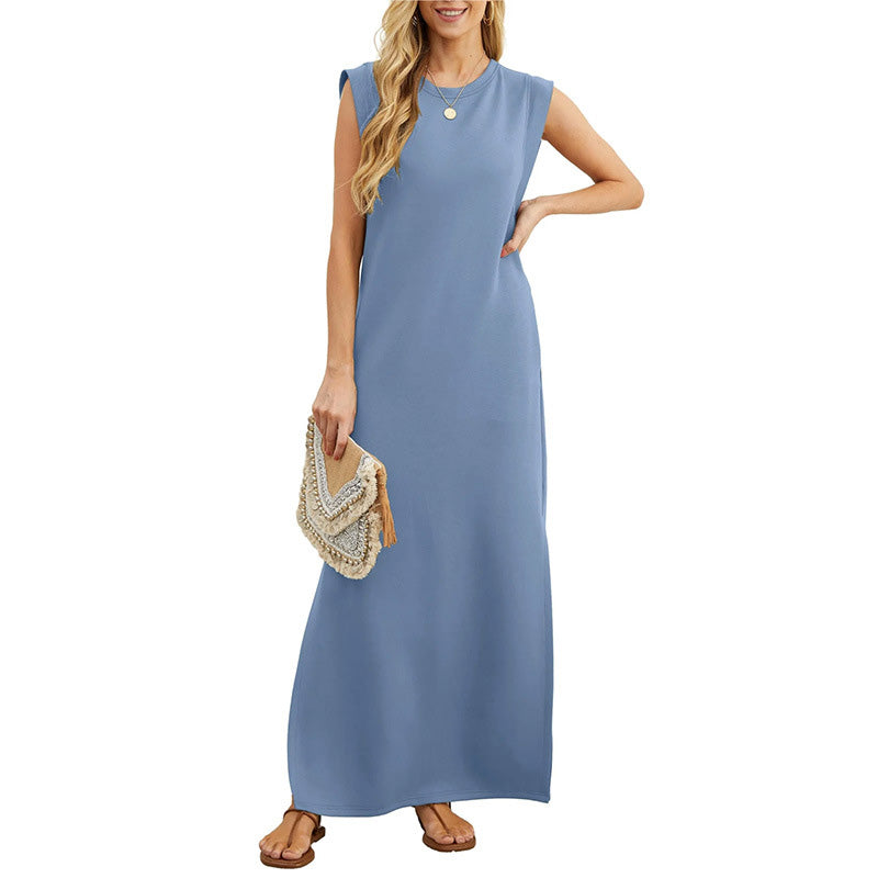 Sleeveless Pocket Maxi Dress