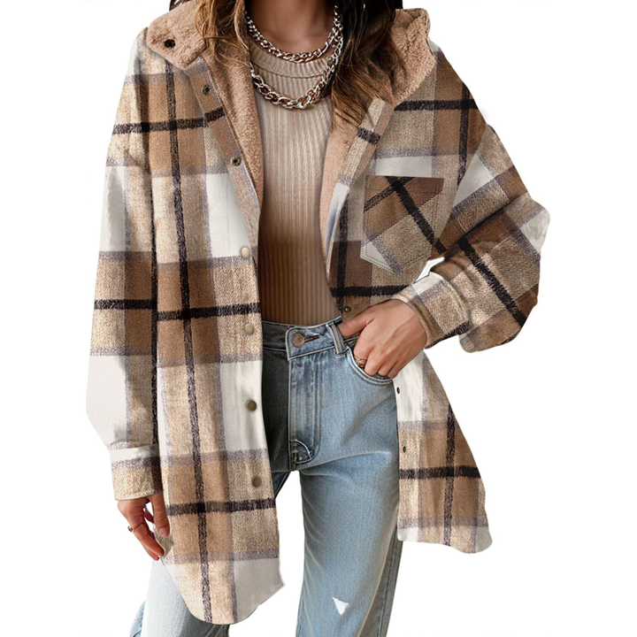 Casual Flannel-Inspired Shirt Jacket