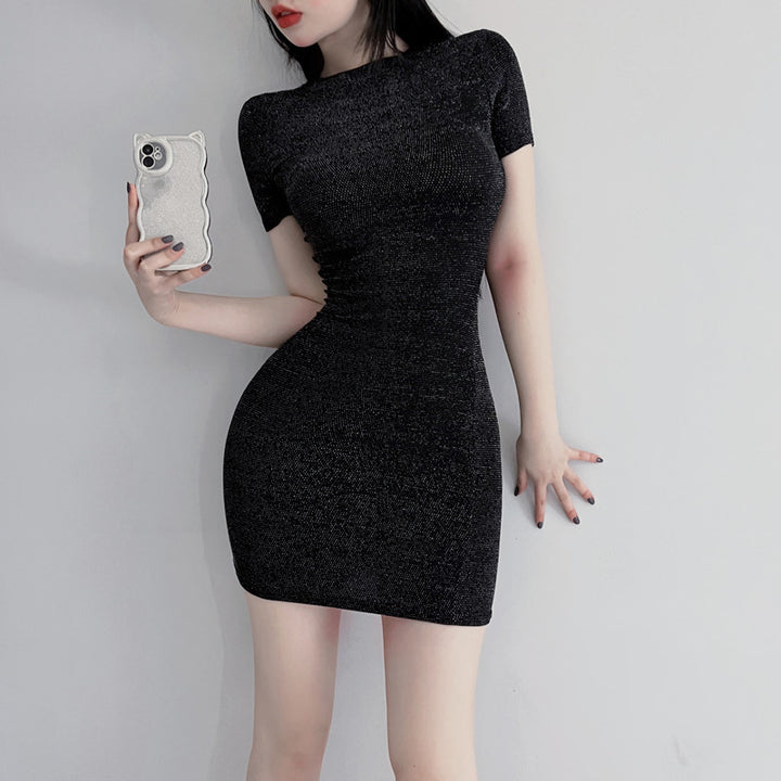 Shimmer Bodycon Midi Dress