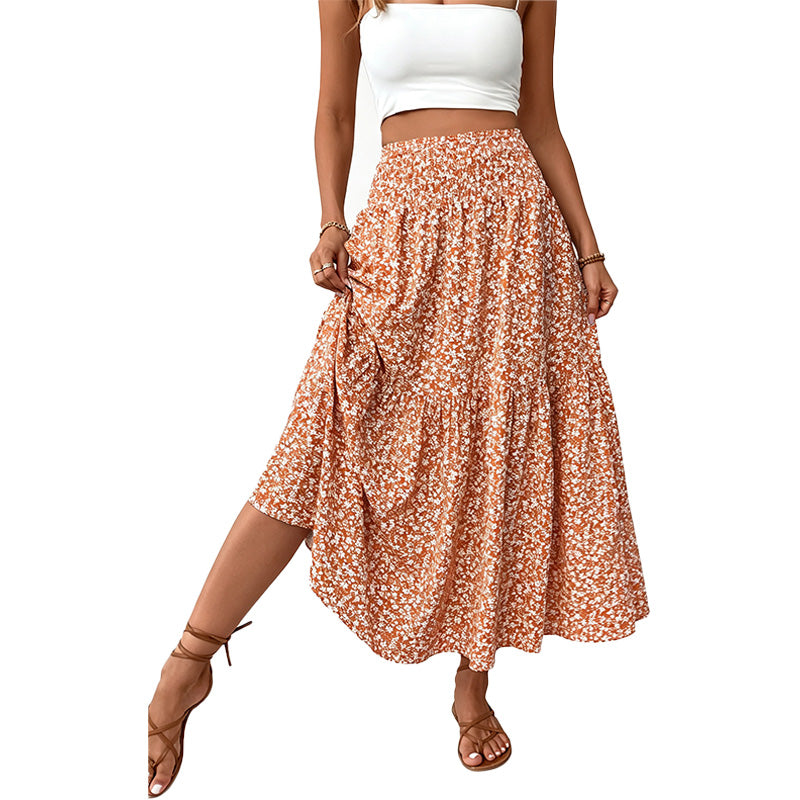 Floral Tiered Maxi Skirt