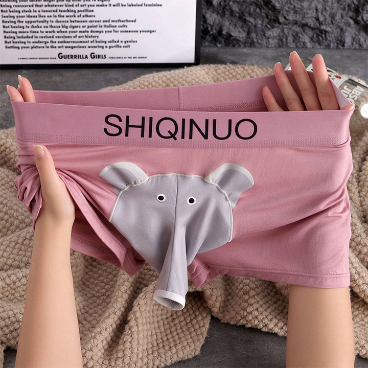 Men's Modal Elephant Print Boxer Briefs