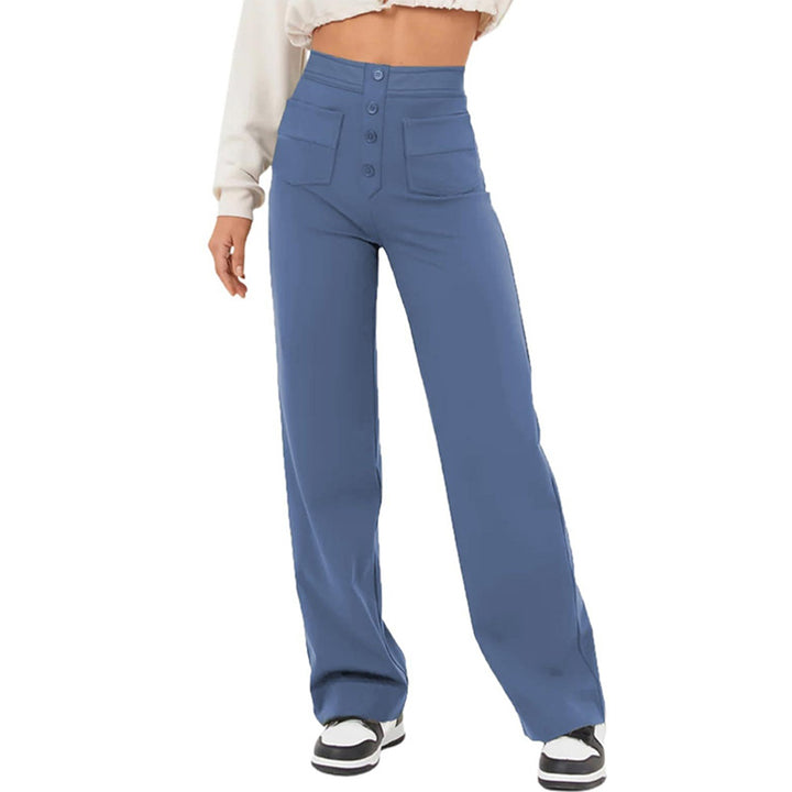 High Waist Button Front Pants