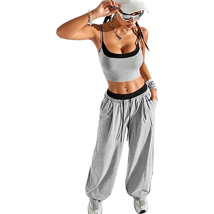 Cropped Tank & Wide Leg Pants Set