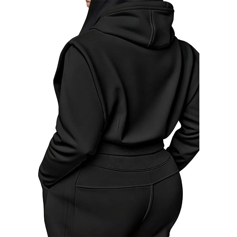 Cropped Hoodie Two-Piece Lounge Set