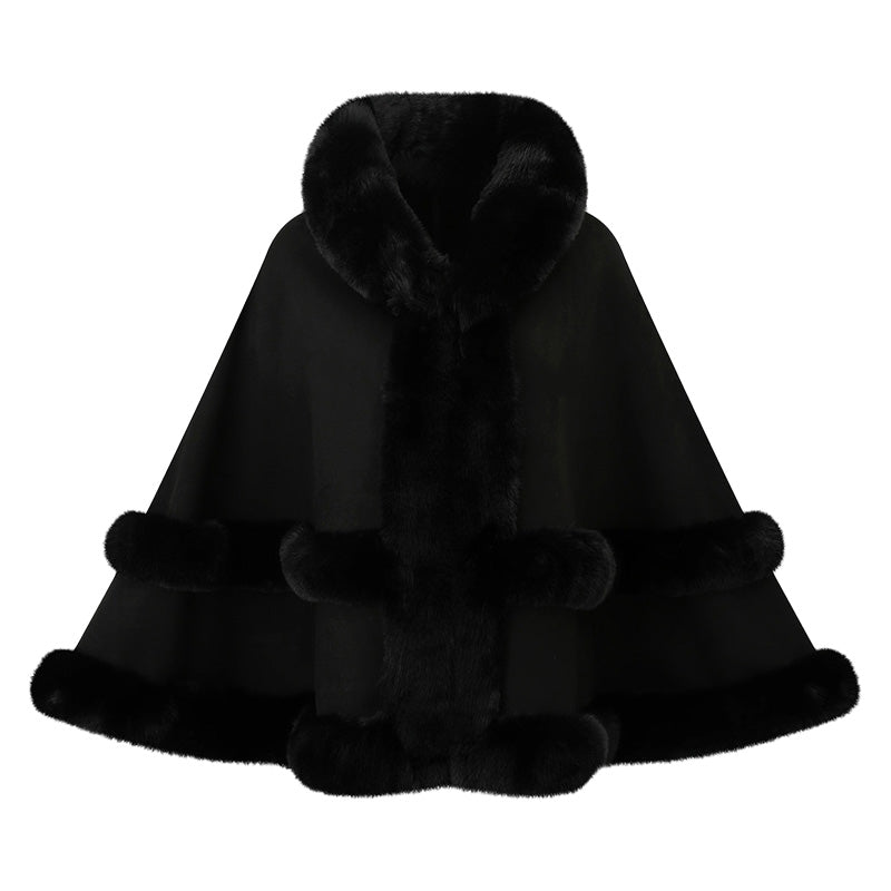 Elegant Winter Poncho Cape
