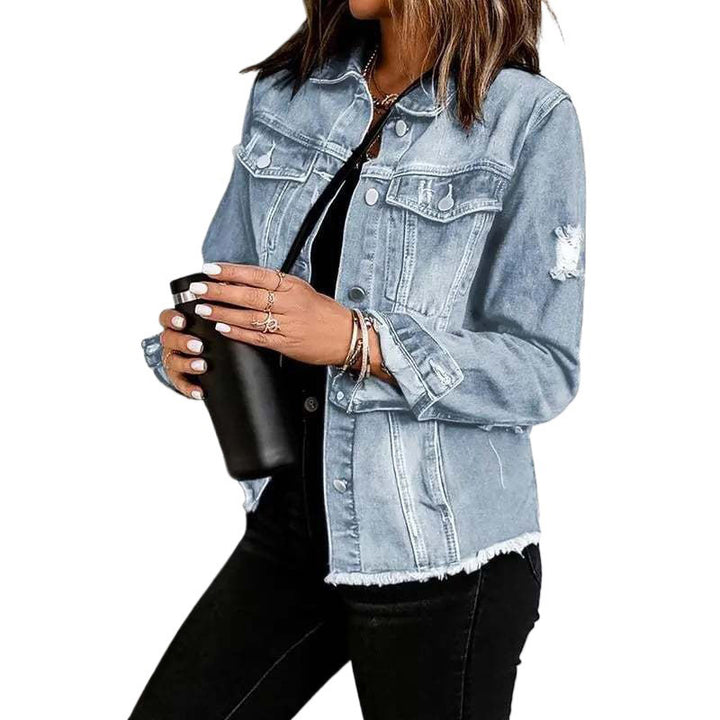 Distressed Denim Jacket