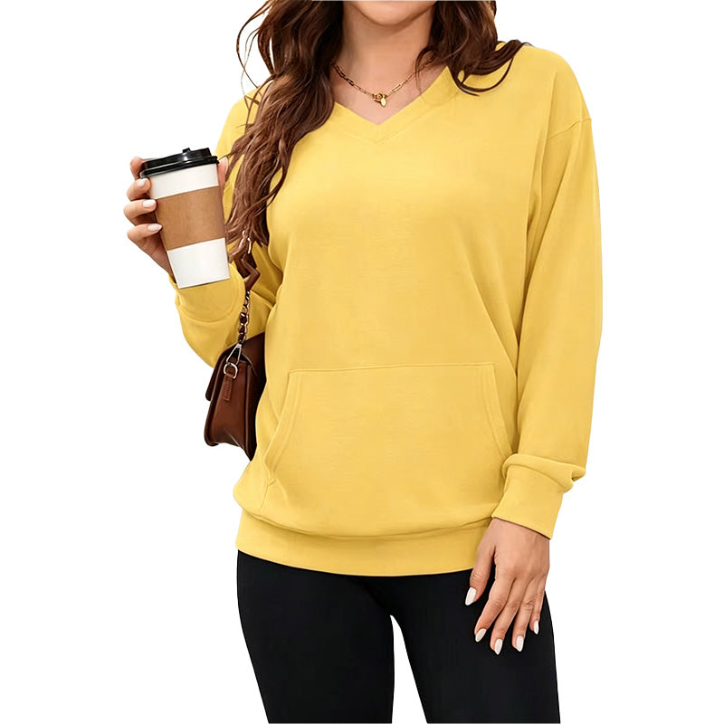 Relaxed V-Neck Sweatshirt