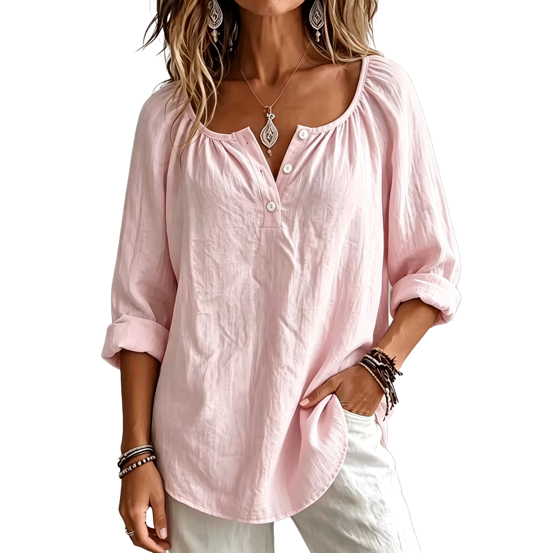 Square Neck Casual Blouse