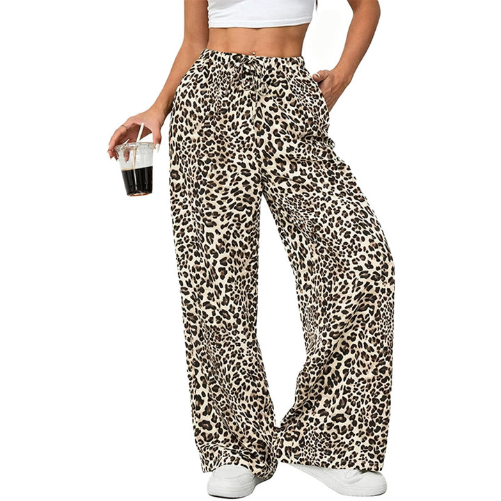 Leopard Print Wide Leg Pants