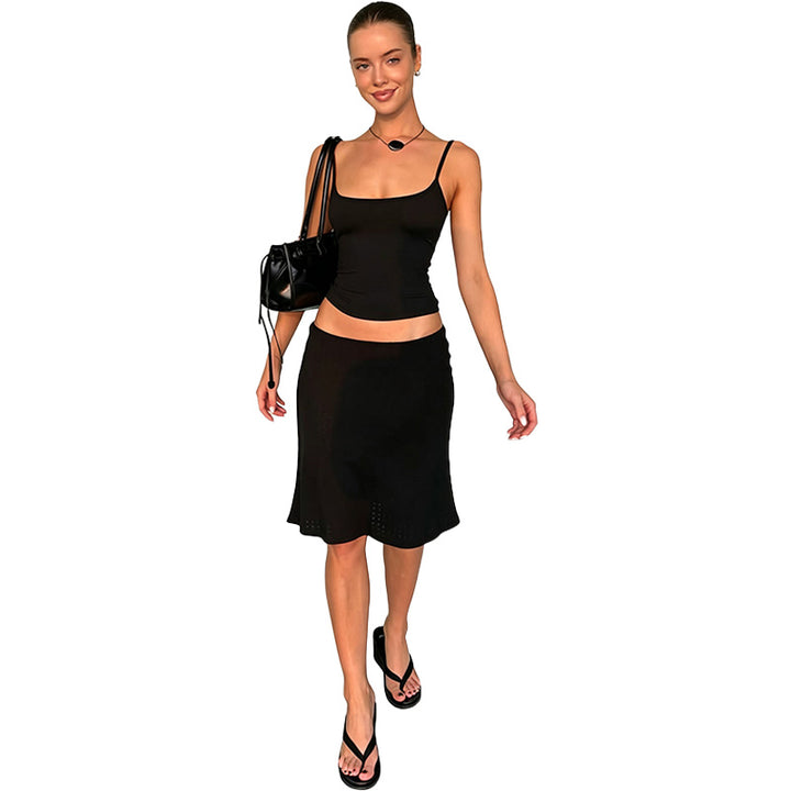 Relaxed Tank & Midi Skirt Set