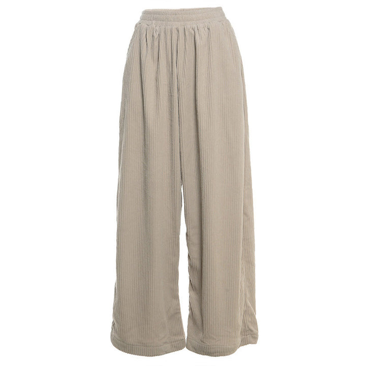 Relaxed Corduroy Wide Leg Pants