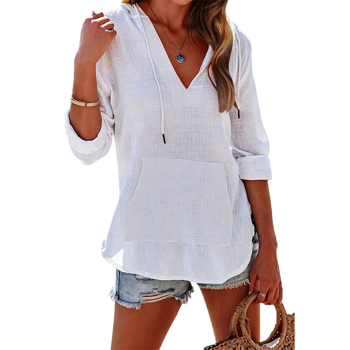 Relaxed Hooded Pullover Top
