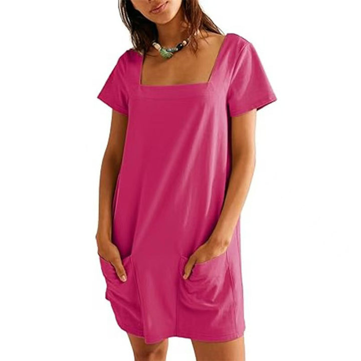 Casual Pocket Shift Dress