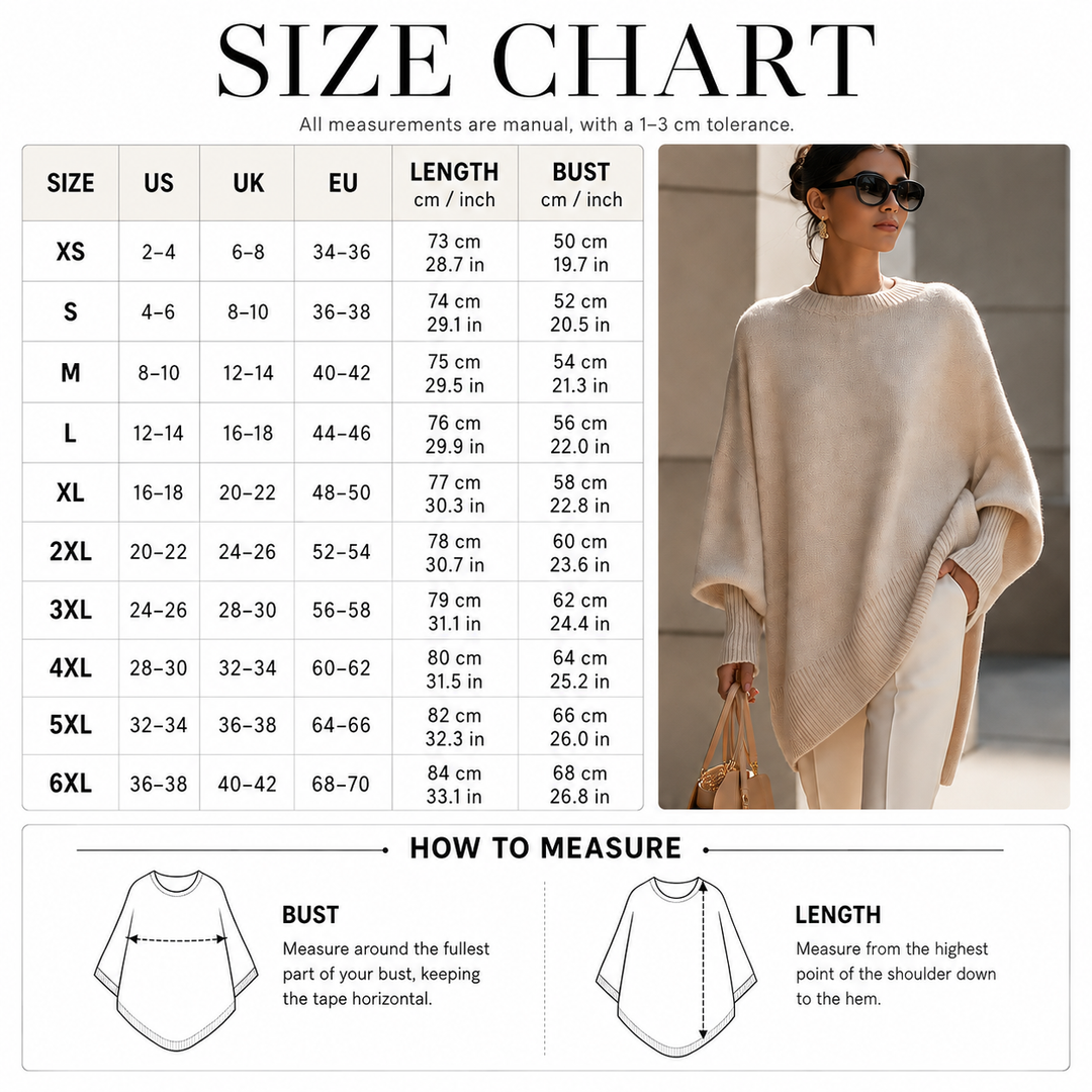 Oversized Knit Poncho Sweater