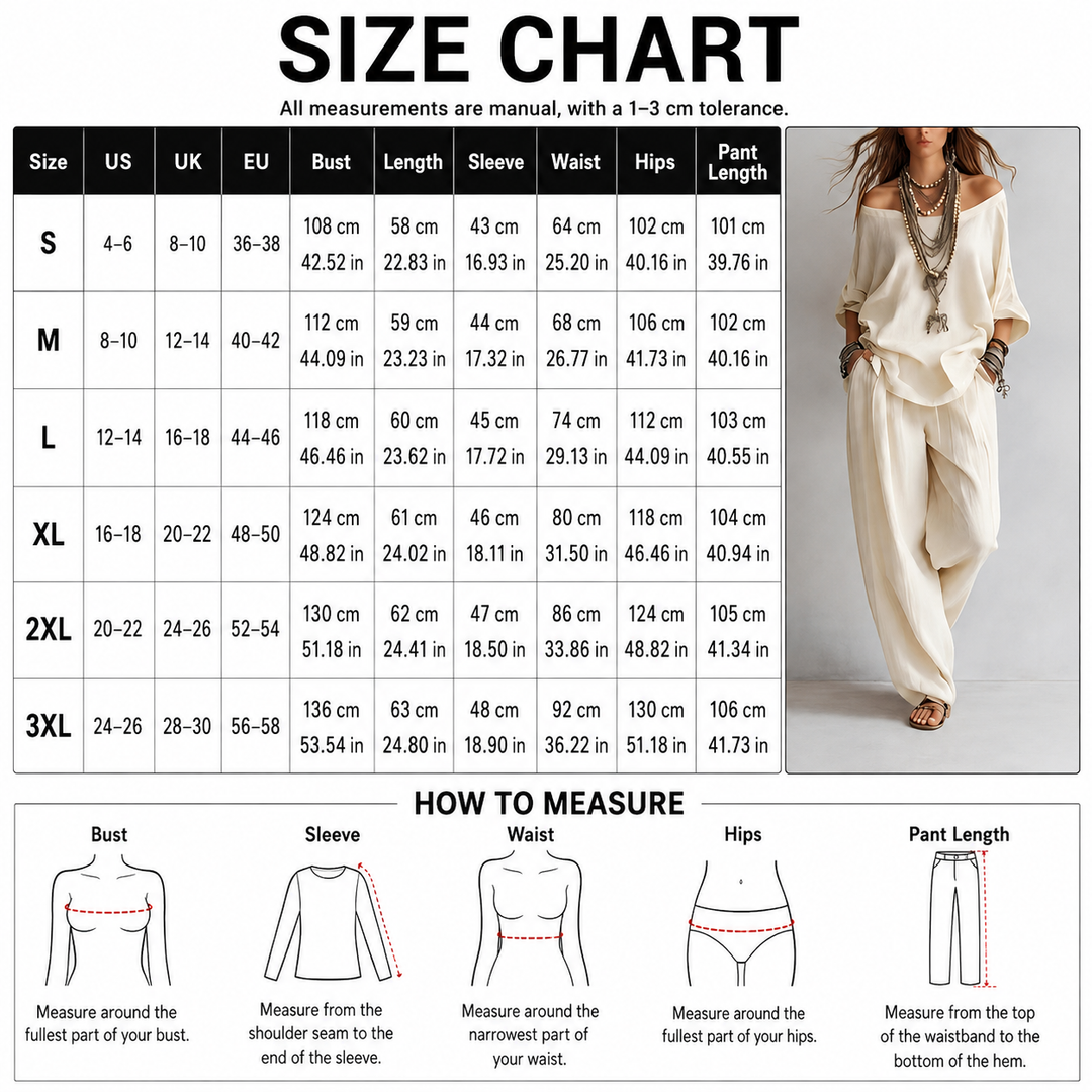 Relaxed Off Shoulder Two-Piece Set