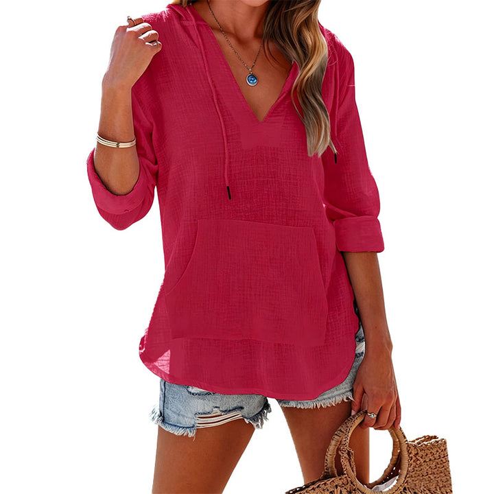 Relaxed Hooded Pullover Top
