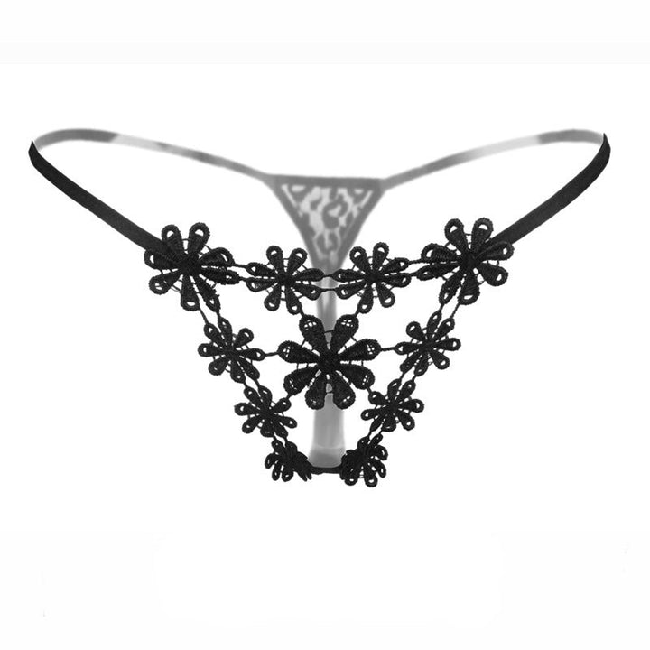 Floral Embroidered Thongs