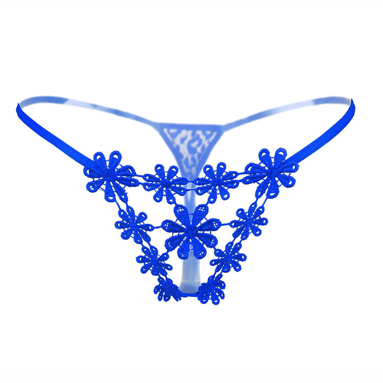 Floral Embroidered Thongs