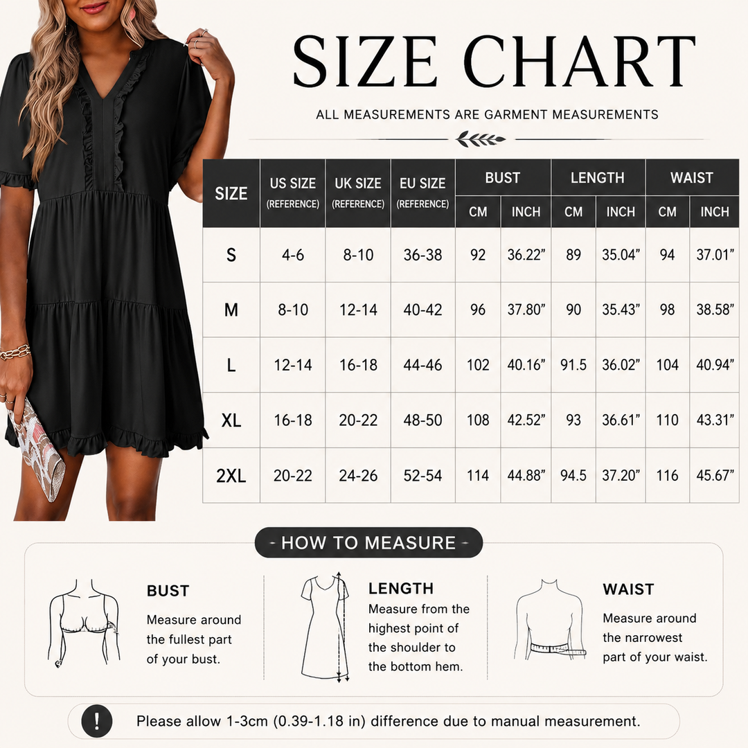 Elegant Ruffle Tiered Mini Dress