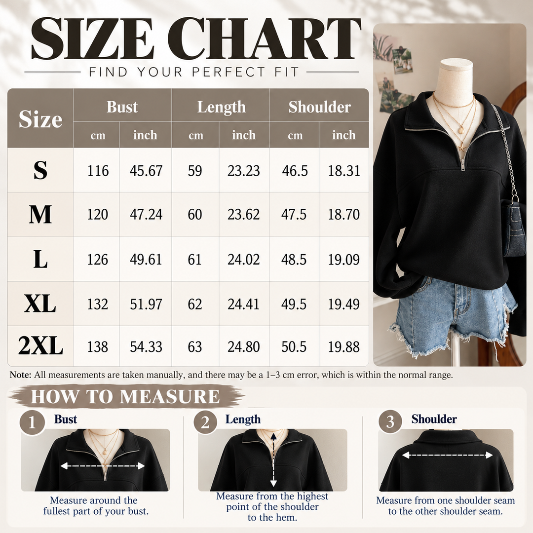 Half-Zip Relaxed Sweatshirt